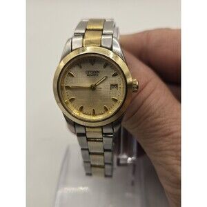 Citizen Ladies' Watch Stainless Steel Two Tone Bracelet. 26mm. New Battery. 6"